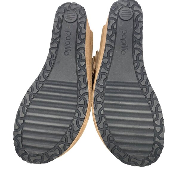 Papillio By Birkenstock Fanny Clog Brown Suede shoes Wedge Size 7 retro boho - Picture 9 of 10